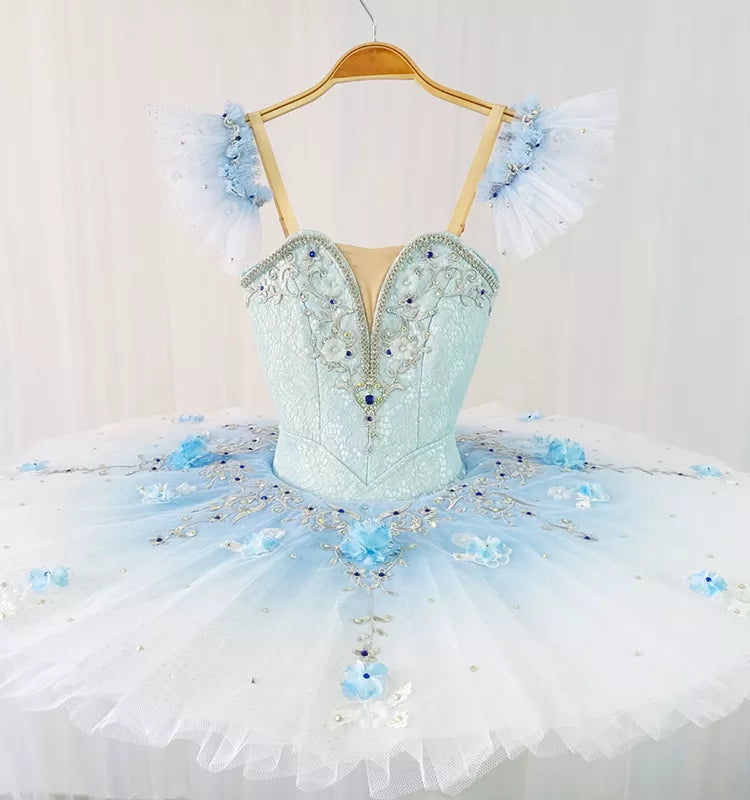 Spring Blue Flowers - Dancewear by Patricia